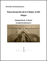 Piano Sonata No. 16 in C Major, K.545 Orchestra sheet music cover